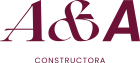 logo a&a constructora burgundy